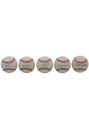Hall Of Famers & Stars Single-Signed Baseballs Including Carlton, Carew, Perry & More (9)