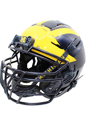 2017 Aubrey Solomon Michigan Wolverines Game-Used Helmet