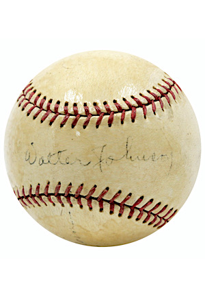 Walter Johnson & US Attorney General Tom Clark Dual-Signed Baseball