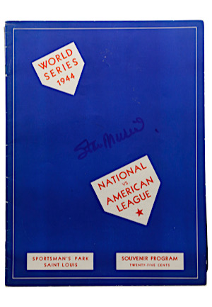 1944 Stan Musial Autographed World Series Souvenir Program
