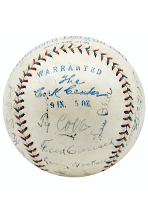 1924 Detroit Tigers Team-Signed OAL Baseball (Ed Rommel Family LOA)
