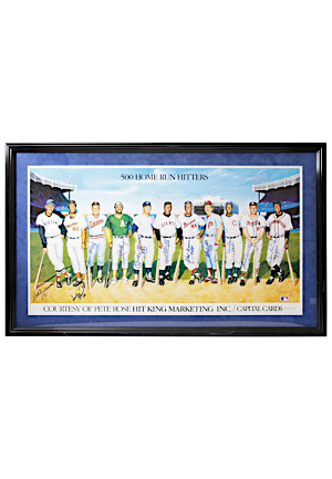 500 Home Run Hitters Multi-Signed & Inscribed HR Totals Framed Display Piece (Rare)