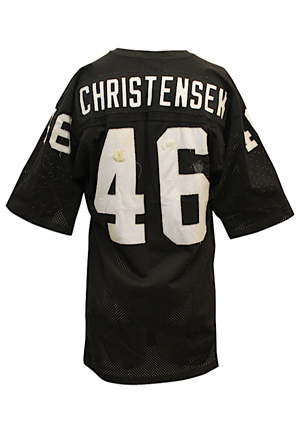 Early 1980s Todd Christensen Oakland Raiders Game-Used Jersey (Repairs)