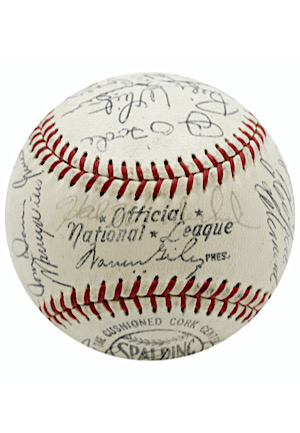 1963 National League All-Stars Team-Signed ONL Baseball (Full JSA)
