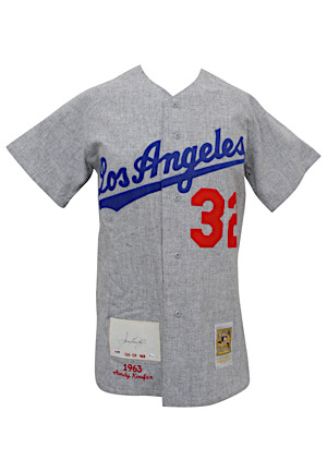 1963 Sandy Koufax Los Angeles Dodgers Autographed LE Jersey (PSA/DNA Sticker)