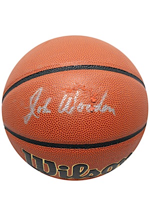 John Wooden Single-Signed Wilson Basketball (JSA)