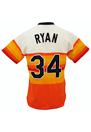Mid 1980s Nolan Ryan Houston Astros Game-Used & Autographed Jersey