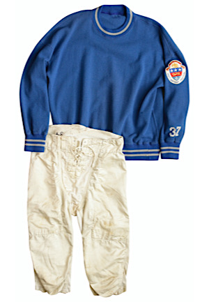 1951 Doak Walker Detroit Lions Sideline-Worn Sweater With Pants (2)(Incredibly Rare 250th Birthday Festival Patch)