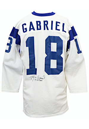 1972 Roman Gabriel Los Angeles Rams Game-Used & Autographed Home Jersey (Photo-Matched To Multiple Games • Gabriel LOA)
