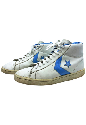 Circa 1982 Michael Jordan North Carolina Tar Heels Game-Used & Dual-Autographed Converse Shoes (Basketball HOF LOA • Sourced From Sothebys Via MJs Cousin • Full JSA)