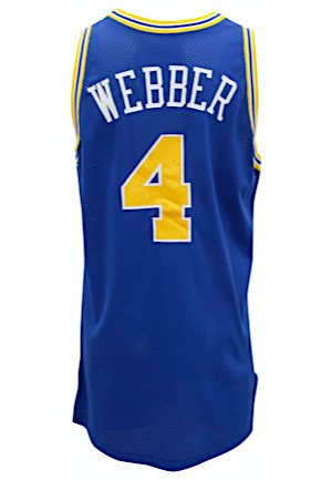 1992-93 Chris Webber Golden State Warriors Game-Used & Autographed Jersey
