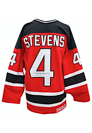 1992-93 Scott Stevens New Jersey Devils Game-Used & Autographed Captains Jersey (Set 2 Team Tagging)