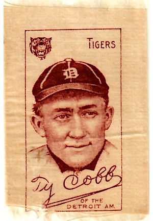 1909 Ty Cobb Detroit Tigers Original S74 Silk Card