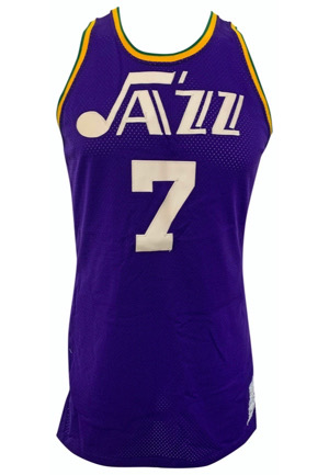 Circa 1976 "Pistol" Pete Maravich New Orleans Jazz Game-Used Road Jersey (Sourced From Team Employee) 