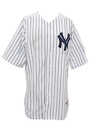 2009 Dave Eiland New York Yankees Coaches-Worn & Autographed Home Jersey (MLB Authenticated • Steiner Hologram)