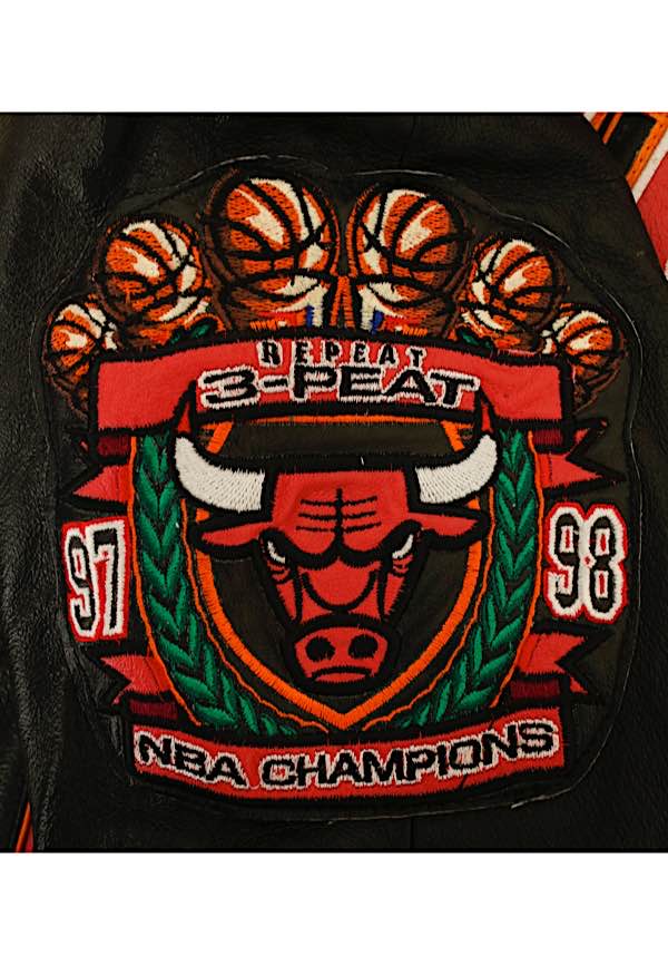Lot Detail - 1997-98 Chicago Bulls 3-Peat NBA Champions Jeff Hamilton Leather  Jacket