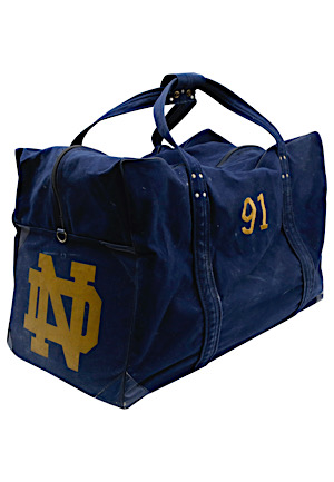 1980s Notre Dame Fighting Irish Team-Issued Travel Bag #91