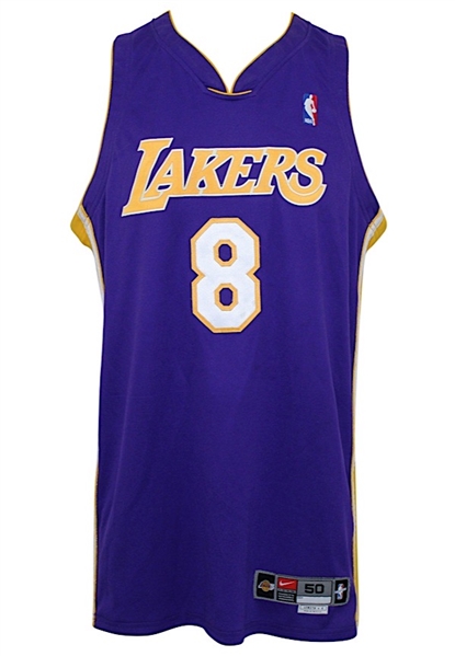2000-01 Kobe Bryant Los Angeles Lakers Game-Used Road Jersey