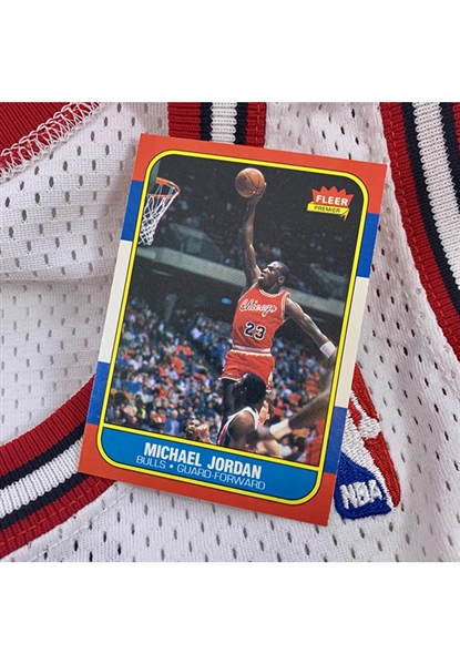 1986-87 Fleer Basketball Complete Set & Additional Stickers Featuring NM-MT Jordan RC #57 (143)
