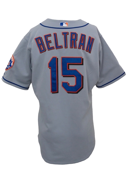 2007 Carlos Beltran New York Mets Game-Used Home Run Road Jersey (Photo-Matched To Career HR #233)