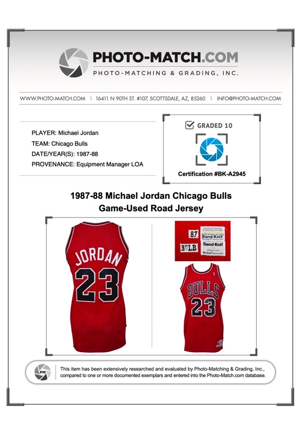 1987-88 Michael Jordan Game Worn Uniform. The 1987-1988 season was