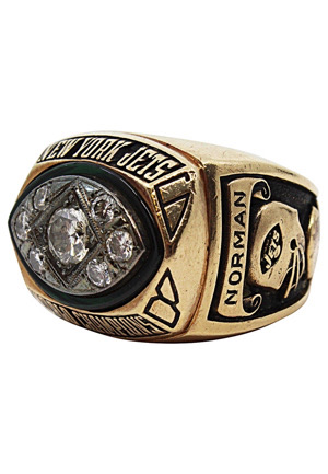 1969 Herb Norman New York Jets Super Bowl III Championship Ring (Equipment Manager Family LOA • Scarce)