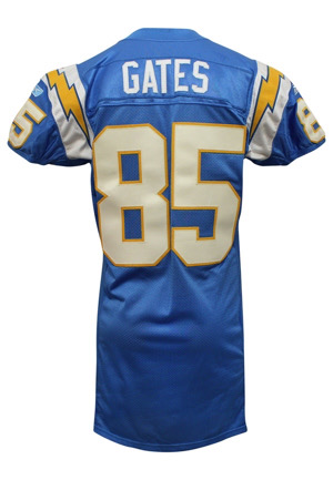 2005 Antonio Gates San Diego Chargers Game-Issued Powder Blue Jersey
