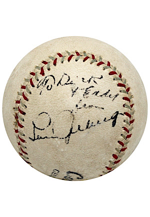 Lou Gehrig Single-Signed & Inscribed Baseball (Full PSA/DNA & JSA LOAs)