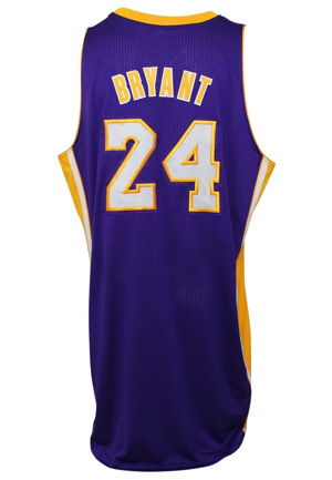 2010-11 Kobe Bryant Los Angeles Lakers Team-Issued & Autographed Road Jersey