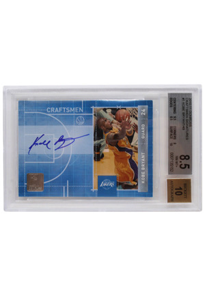 2010-11 Donruss Craftsmen Signatures Kobe Bryant #1 (Beckett NM-MT+ 8.5 • Autograph Graded 10 • 45/49)