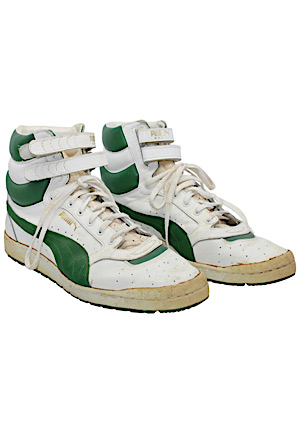 1979-80 Pete Maravich Boston Celtics Practice-Worn Shoes (Jackie Maravich LOA & Photo With Shoes)