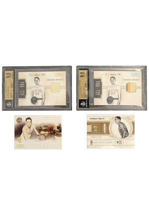 2010-11 National Treasures All NBA Materials George Mikan Including Prime 1/1 & Others (4)(Beckett GEM MINT 9.5)