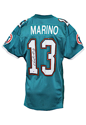 Early 1990s Dan Marino Miami Dolphins Game-Used & Autographed Jersey (Beckett COA)