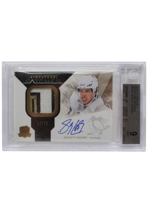 2010-11 The Cup Signature Patches Sidney Crosby #SPSC (Beckett MINT 9 • Autograph Graded 10)