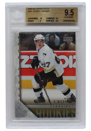 2005-06 Upper Deck Sidney Crosby Rookie #201 (Beckett GEM MINT 9.5)