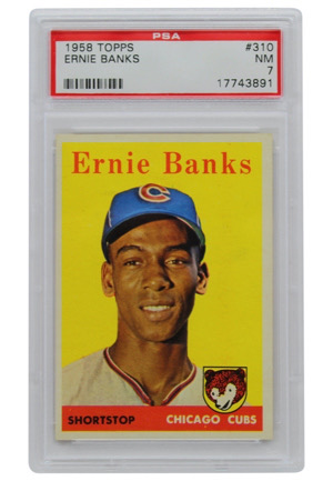 1958 Topps Ernie Banks #310 (PSA NM 7)