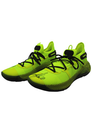 2019 Stephen Curry Golden State Warriors NBA All-Star Game-Issued & Dual-Autographed Shoes (Full JSA • Curry Copy LOA)