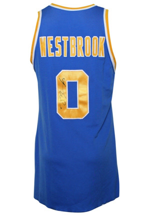 2007-08 Russell Westbrook UCLA Bruins Game-Used & Autographed Jersey (Graded 10 • Obtained From UCLA Fundraising Auction)