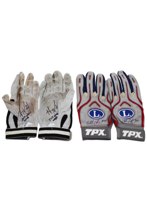 Hanley Ramirez & Starlin Castro Game-Used & Autographed Batting Gloves (4)