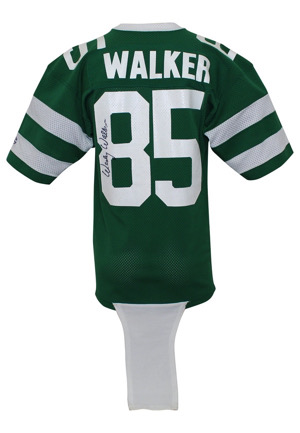 Early 1980s Wesley Walker New York Jets Game-Used & Dual-Autographed Jersey
