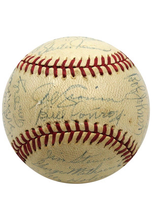 1940s MLB Stars Multi-Signed Baseball
