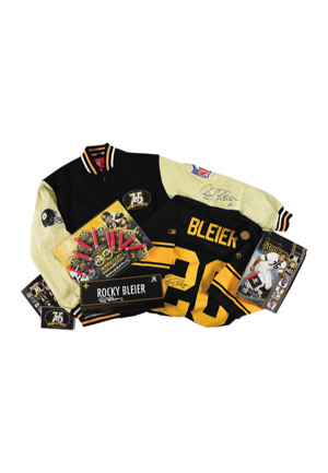 Large Rocky Bleier Pittsburgh Steelers 75th Season Collection Including Multiple Autographed Items (50+)