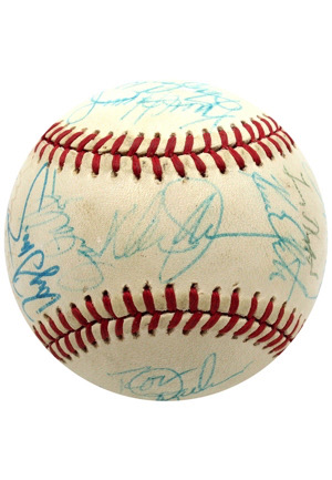 1986 New York Mets Team-Signed ONL Baseball (Championship Season)