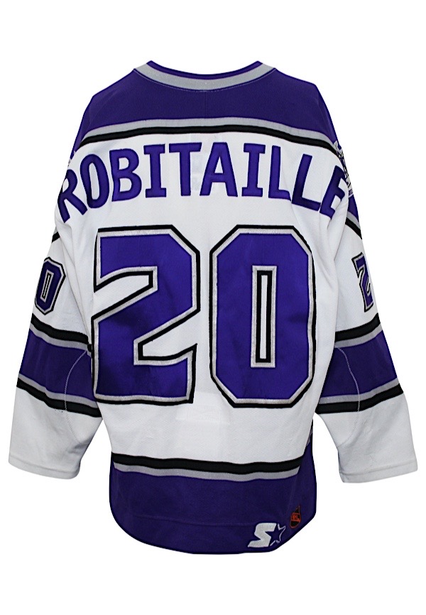 Luc Robitaille Signed Game Used 1980's Los Angeles Kings Jersey JSA Heavy  Use