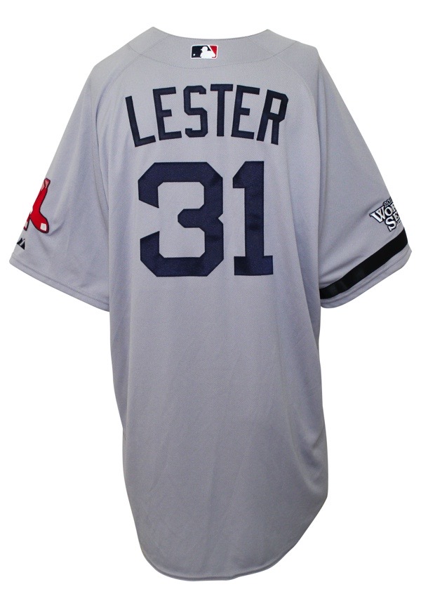 2008 Jon Lester Game Worn Boston Red Sox Jersey.  Baseball, Lot #82195