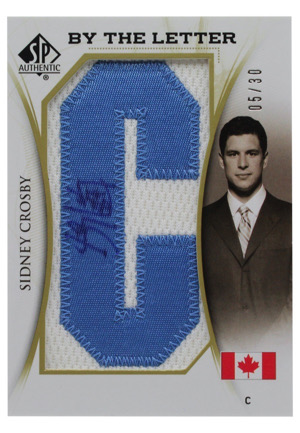 2010 Upper Deck "By The Letter" Sidney Crosby Autographed #L-SC (5/30)