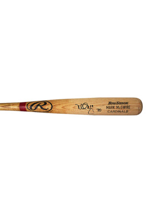 1999 Mark McGwire St. Louis Cardinals Game-Used & Autographed Bat (PSA/DNA GU 8)