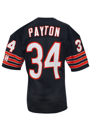Mid 1980s Walter Payton Chicago Bears Game-Used & Autographed Home Jersey (Full JSA)