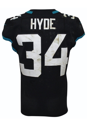2018 Carlos Hyde Jacksonville Jaguars Game-Used Jersey (Photo-Matched • NFL PSA/DNA COA)