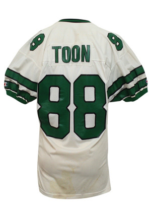 1990 Al Toon New York Jets Game-Used Road Jersey